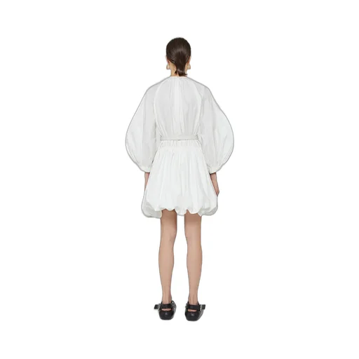 Smocked Belted Mini Dress