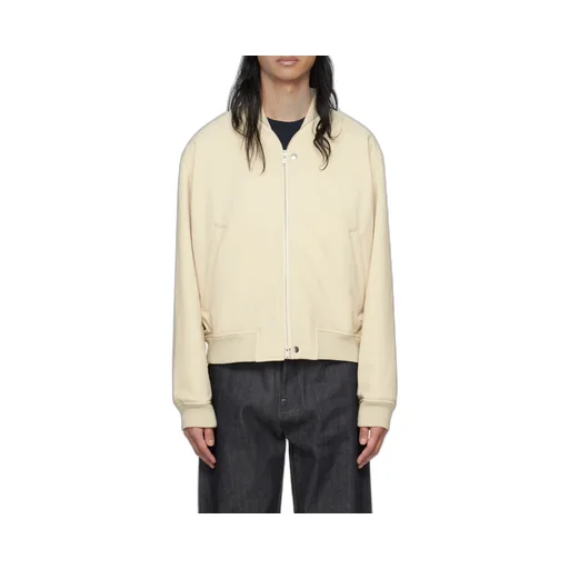 Zip-Fastened Cotton Bomber Jacket
