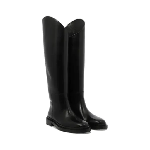 Almond-Toe Knee-Length Boots