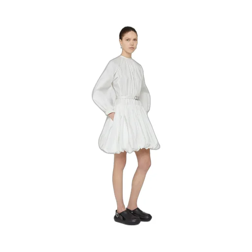 Smocked Belted Mini Dress