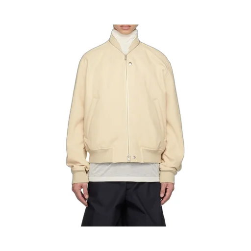 Zip-Fastened Cotton Bomber Jacket