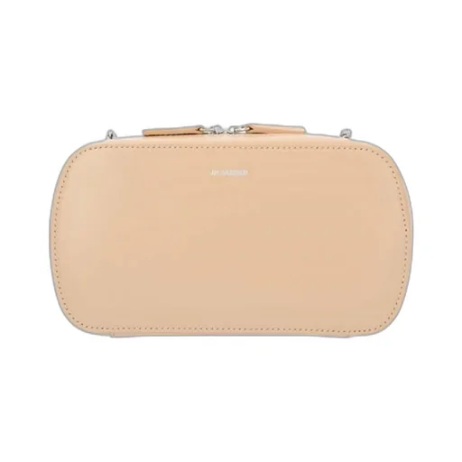 Logo Printed Zip-Up Shoulder Bag