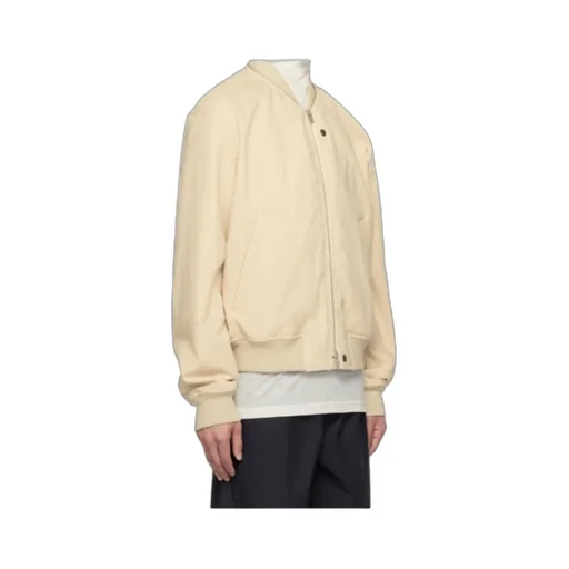 Zip-Fastened Cotton Bomber Jacket