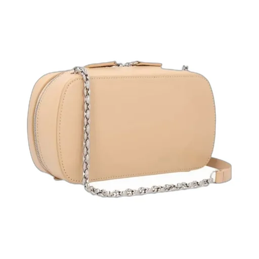 Logo Printed Zip-Up Shoulder Bag