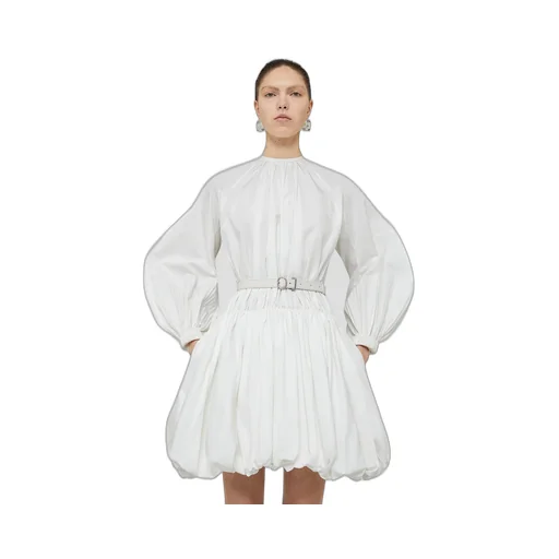 Smocked Belted Mini Dress