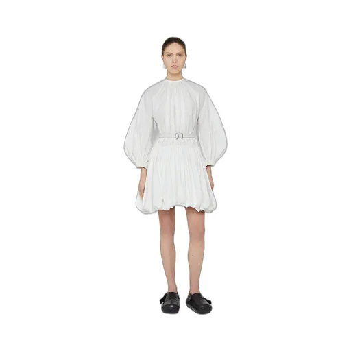Smocked Belted Mini Dress