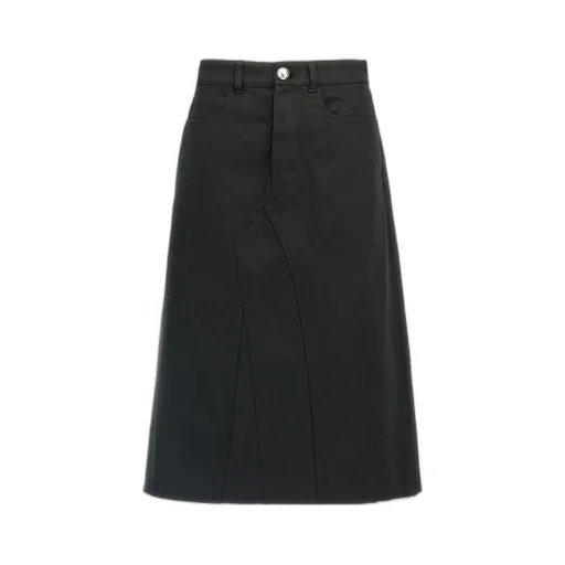 Logo Patch Denim Skirt