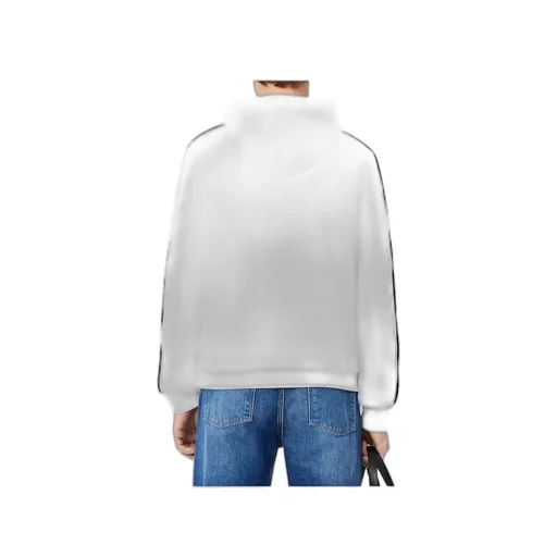Tape-Trimmed Kangaroo-Pocket Hoodie