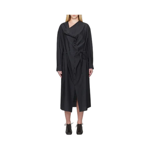 Soft-Collar Maxi Dress