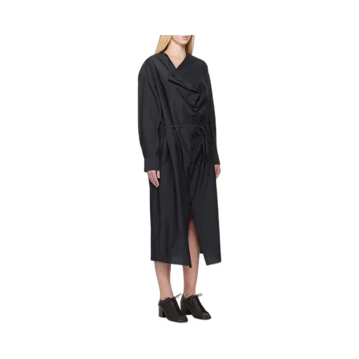 Soft-Collar Maxi Dress