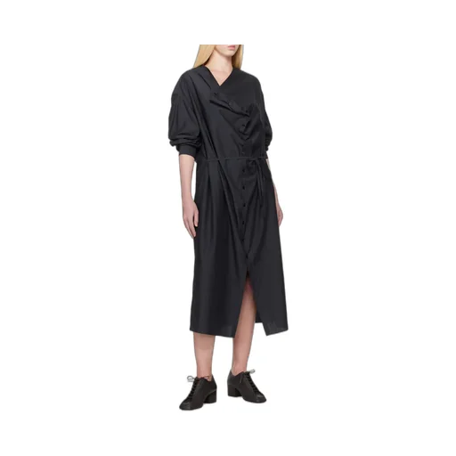 Soft-Collar Maxi Dress