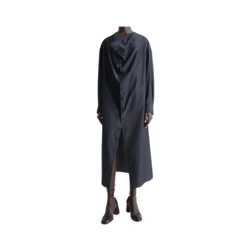 Soft-Collar Maxi Dress