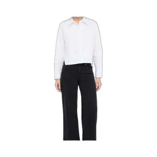 Rhinestone-Embellished Collar Shirt