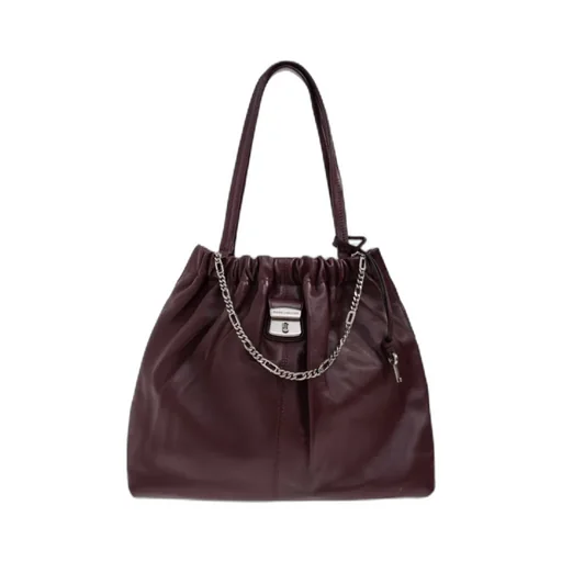 Chain-Embellished Shoulder Bag