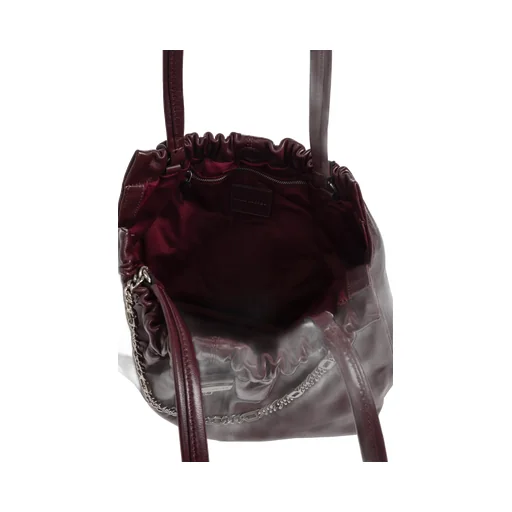 Chain-Embellished Shoulder Bag