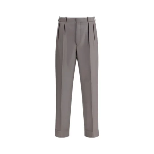 Straight Leg Pleated Trousers