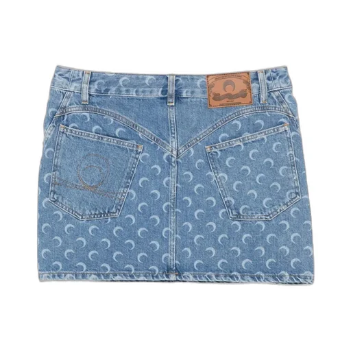Allover Moon Printed Mini Skirt