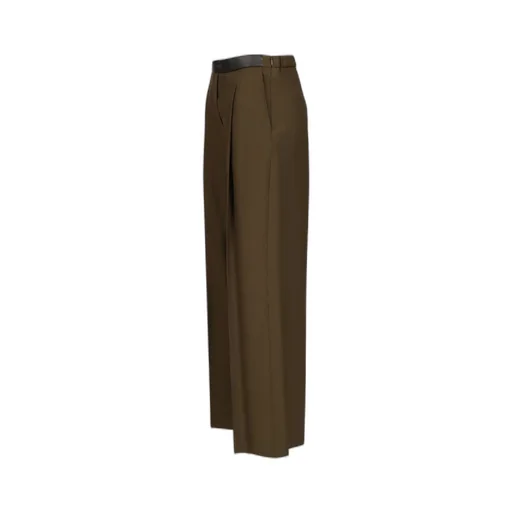 Logo Embossed Pleat Detail Trousers