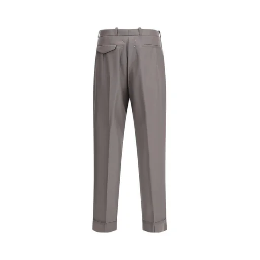 Straight Leg Pleated Trousers