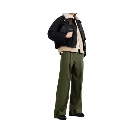 Logo Embossed Pleat Detail Trousers