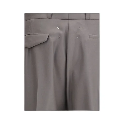Straight Leg Pleated Trousers