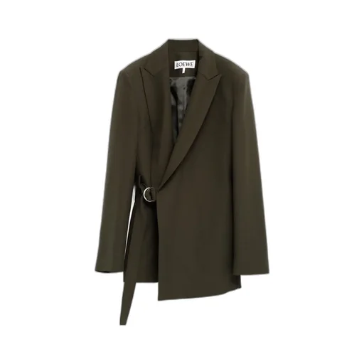 Ring Detailed Belted Jacket
