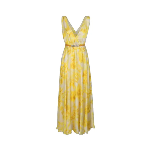 Floral Belted Maxi Dress