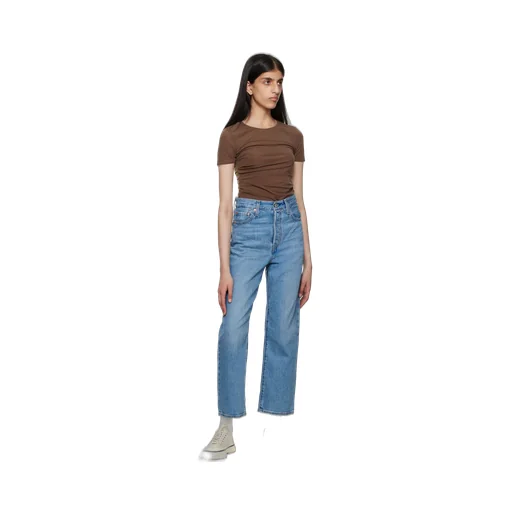 Ribcage Straight-Leg Cropped Jeans