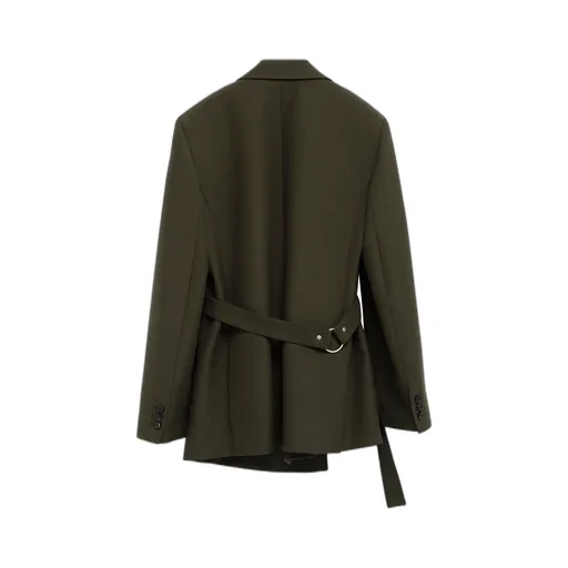 Ring Detailed Belted Jacket