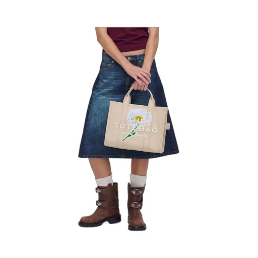 The Daisy Script Canvas Medium Tote Bag