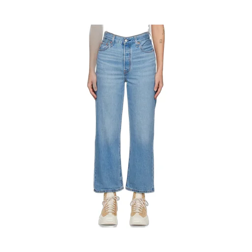 Ribcage Straight-Leg Cropped Jeans