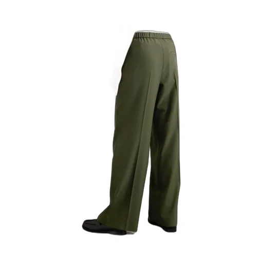 Logo Embossed Pleat Detail Trousers