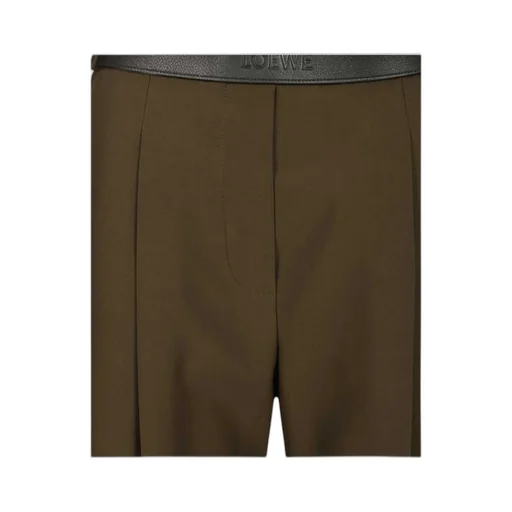 Logo Embossed Pleat Detail Trousers