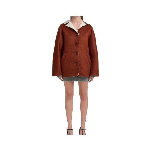 Contrast Lapel Flared-Sleeves Jacket