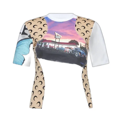 Panelled Crewneck T-Shirt