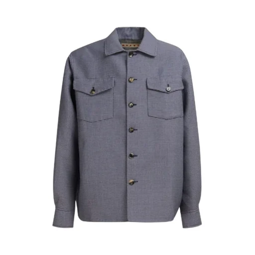 Houndstooth Wool Shirt