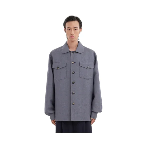 Houndstooth Wool Shirt