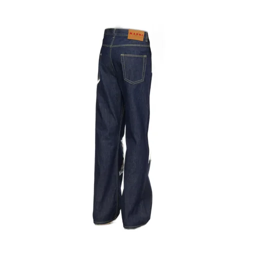 Straight-Leg Patchwork Jeans