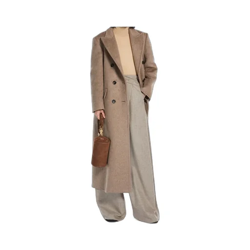 Double-Breasted Cashmere Blend Coat
