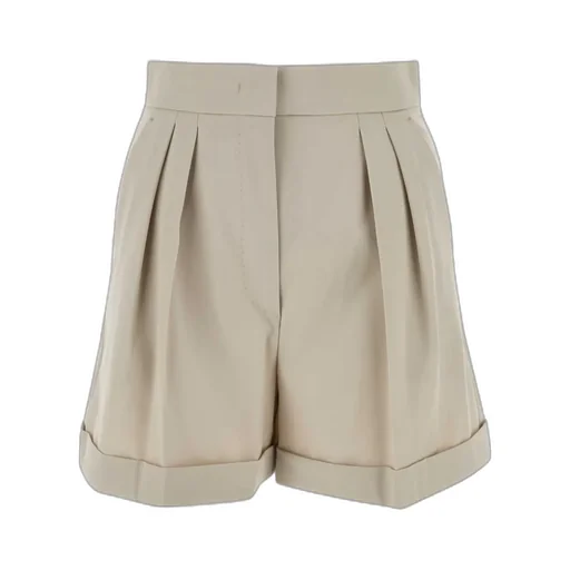 Turn-Up Pleated Shorts