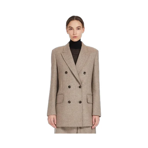 Double-Breasted Wool-Blend Blazer