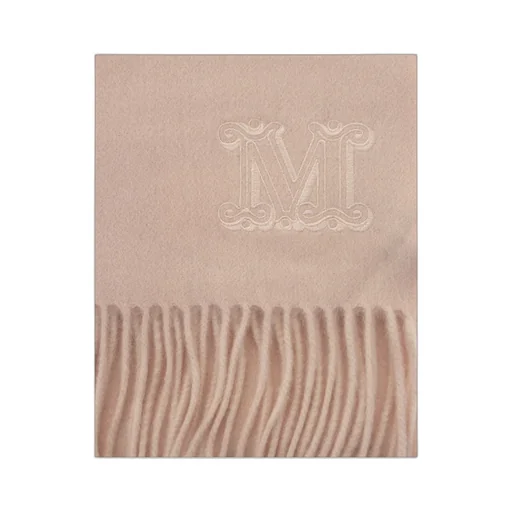 Embroidered-Logo Cashmere Scarf