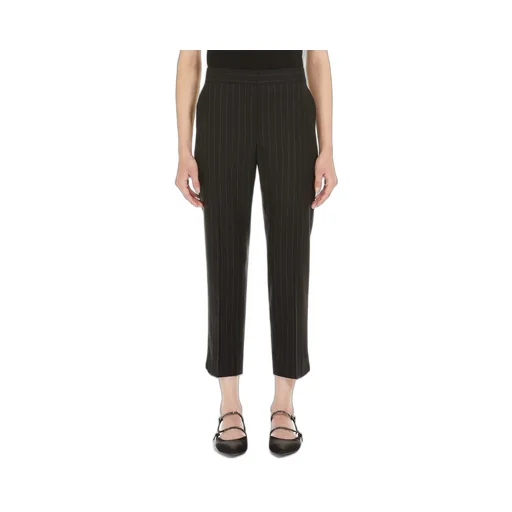 Pinstripe Cigarette Tube Casual Pants