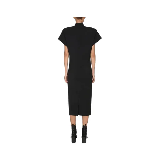 High-Necked Short-Sleeved Dress