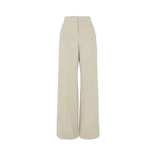 Wool Wide-Leg Casual Pants