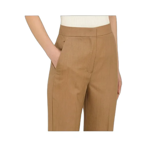Cropped Tapered Wool-Blend Trousers