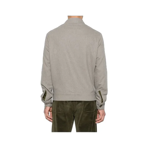 Button-Fastening Flap-Pocket Jacket