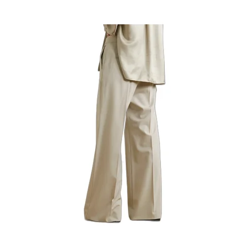 Wool Wide-Leg Casual Pants