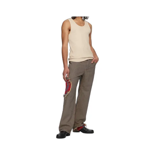 Jacquard Circle Window Jeans