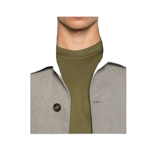 Button-Fastening Flap-Pocket Jacket